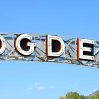 Ogden UT town sign, cropped